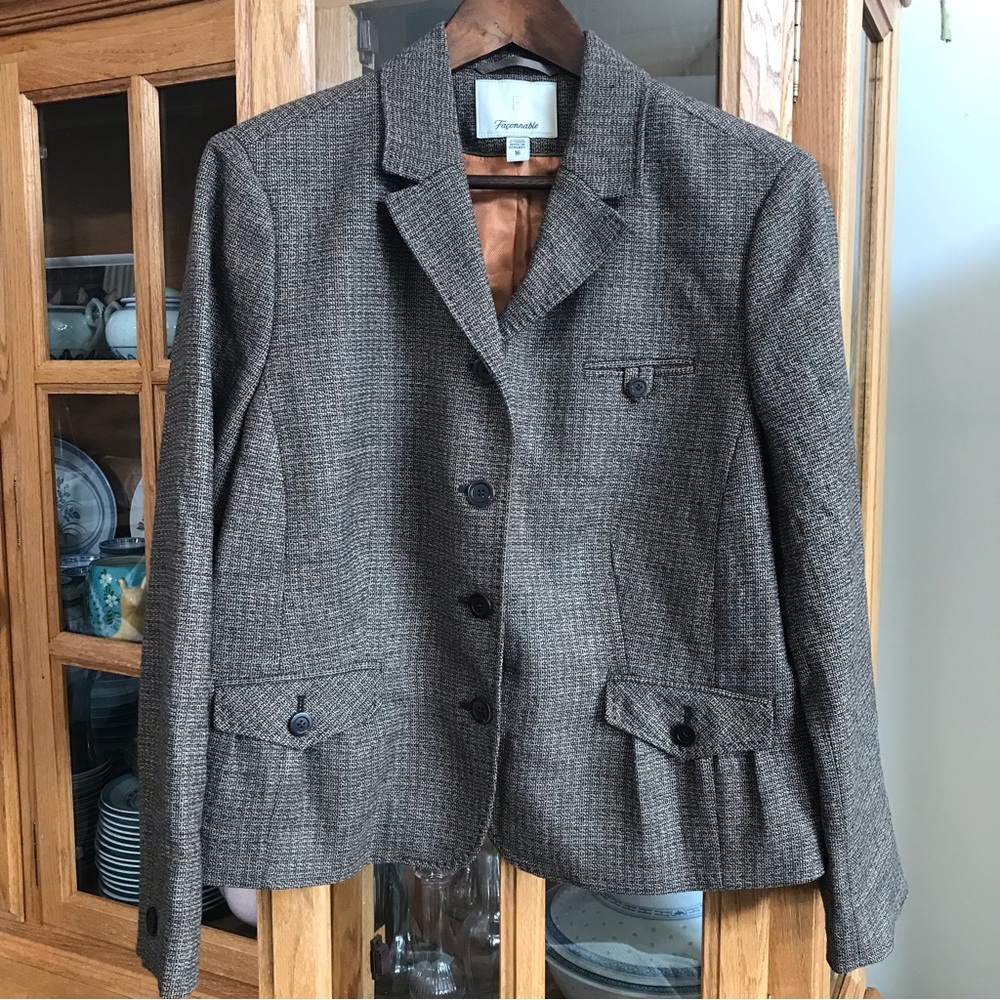 Faconnable wool blend blazer size 16